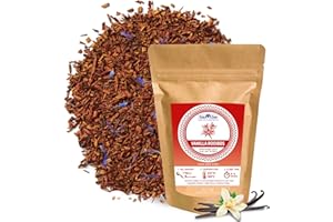 Sou Zen Organic Vanilla Rooibos Tea 4oz (113g) | Decaf Loose Leaf Herbal Red Tea Blend | Naturally Caffeine and Preservative-Free