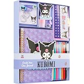 Hello Kitty Kuromi DIY Journal Kit for Girls Tweens, Sanrio A5 Spiral Notebook with Stickers, Stationery Set, Cute Art &amp; Crafts Supplies, Diary Set, Kawaii Anime Gifts for Girls (Purple Kuromi)