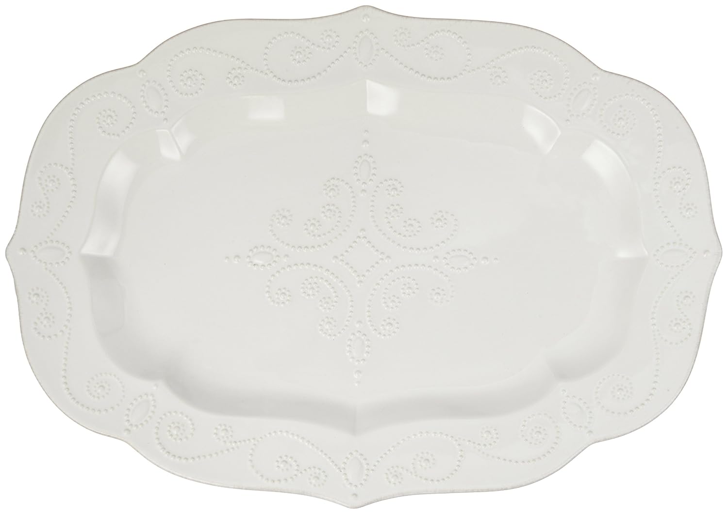 Lenox French Perle Large Serving Platter, White - 844445