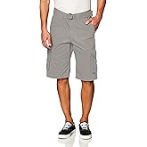 Southpole Men's Multi Pocket Ripstop Cargo Shorts with Belt, Inseam 12"