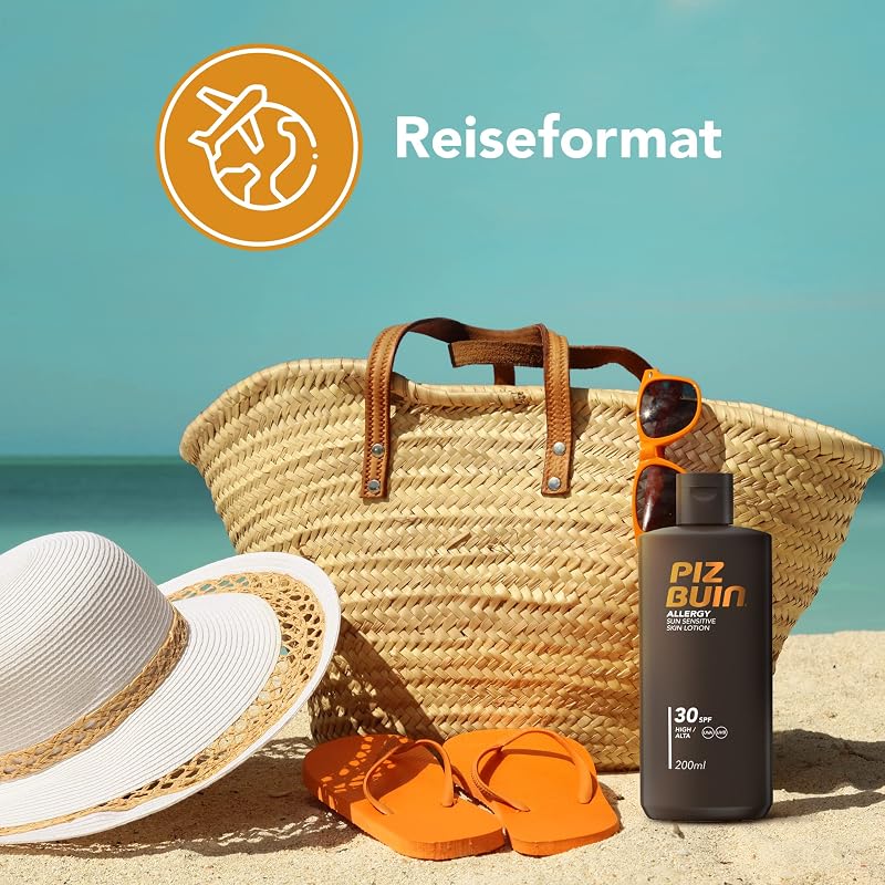 Allergy Sonnencreme mit LSF 30, Sonnenschutz für empfindliche Haut, wasserfest und schnell einziehend, 200ml