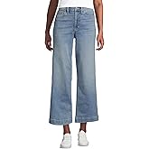 Lands' End Women's Recover Denim High Rise Wide Leg Crop Jeans