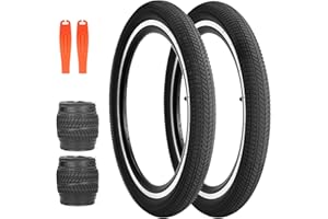 BALINGE 14 16 20 24 26 x 2.125 bike tire 2 pack kids bike tires Folding Replacement Tires Fits Most Kids Bikes,bmx tires 14/16/20/24/26 inch,Multiple colors