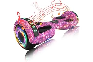 SIMATE Hoverboard, Bluetooth All Terrain Hover Boards with LED Lights and APP Control, Gifts for Kids Adults Girls Boys, for All Ages