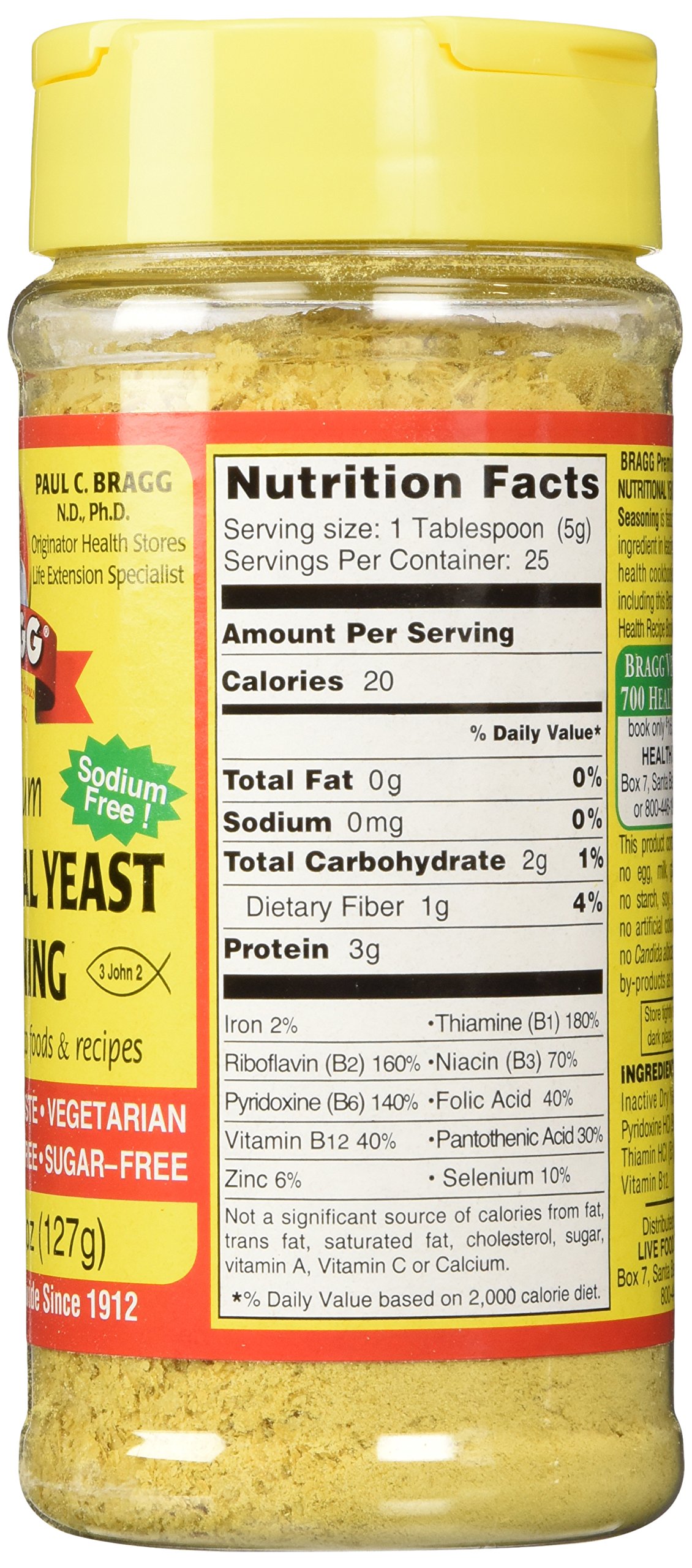 Bragg Nutritional Yeast Seasoning, 4.5 Oz (Pack Of 3) Buy Online in