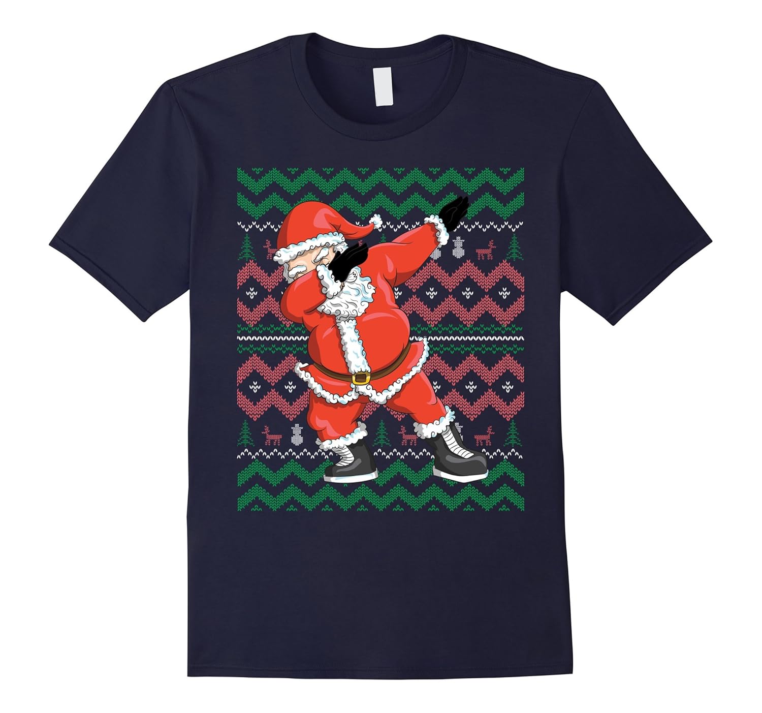 Dabbing Santa Claus Christmas Ugly Sweater T-Shirt Gift-ANZ