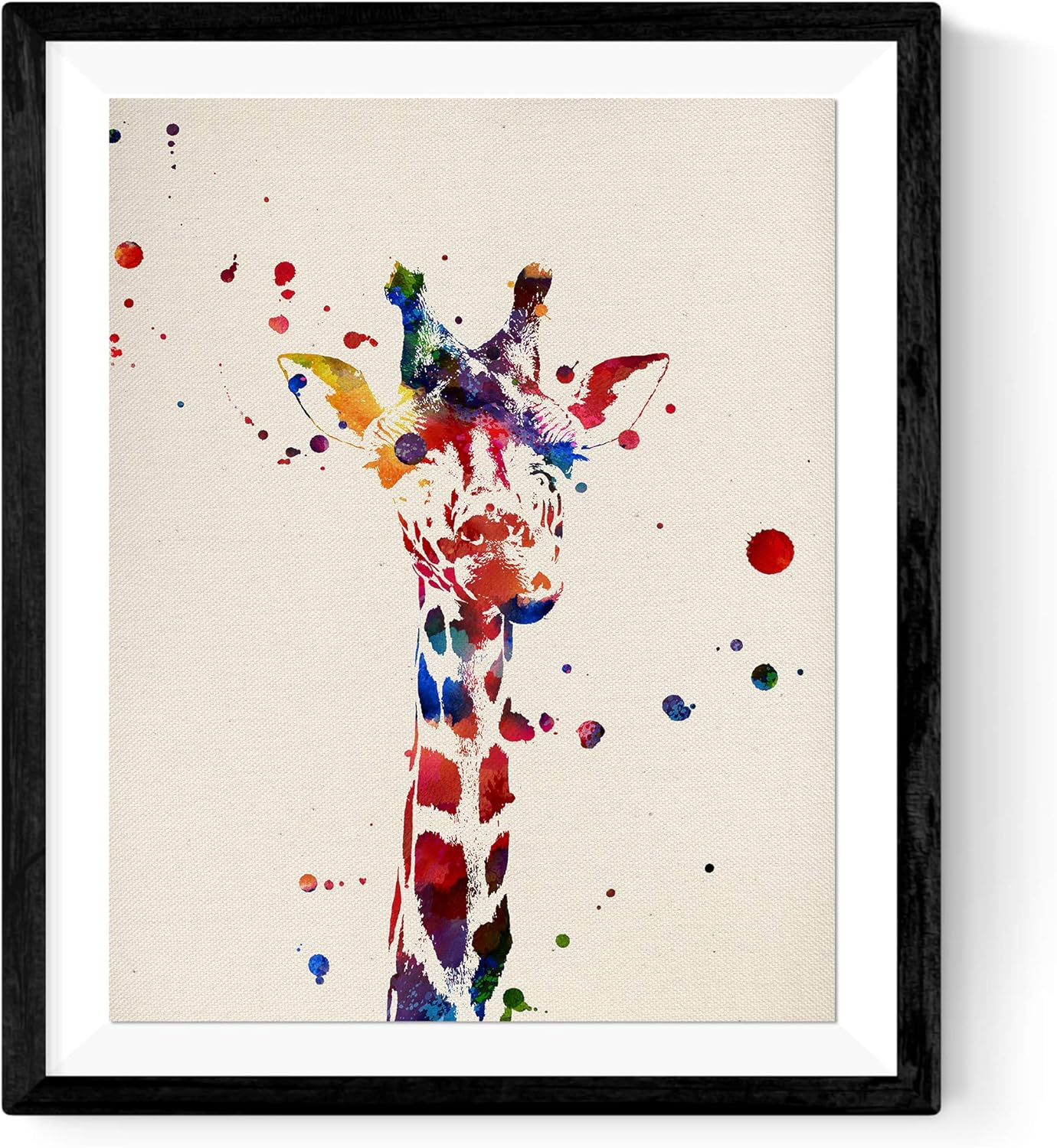 Nacnic Prints Giraffe Baby Animals - Set of 1-250g Paper - Beautiful Poster Painting for Home Office Living Room