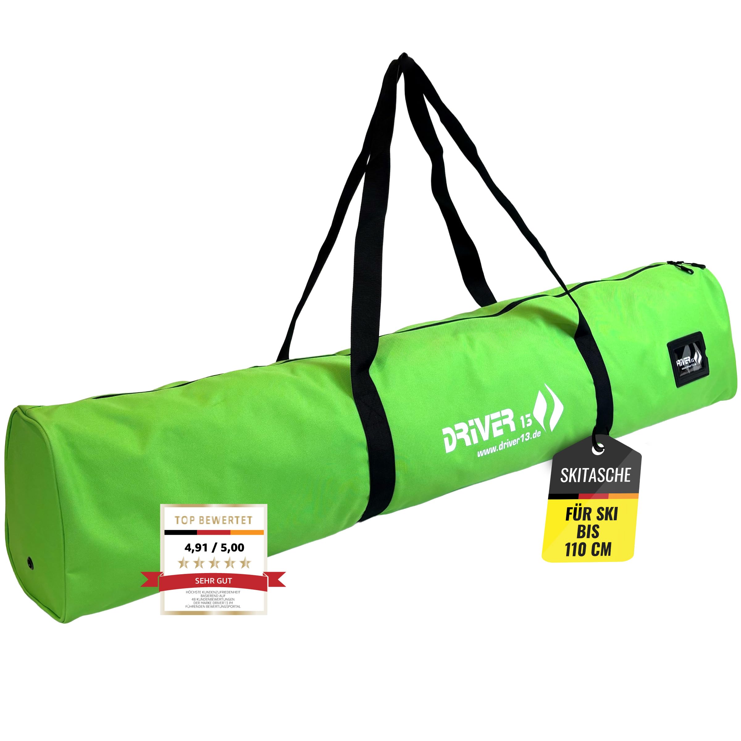 Driver13 Children's Ski Bags Ski Bags 120 cm Child Designed in Germany (green)