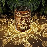 Adebime Hummingbird Solar Lanterns, Birthday Gifts for Women Mom Grandma, Outdoor Waterproof Hanging Garden Decor for Patio, Yard