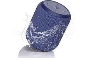 NOTABRICK Bluetooth Speakers Blue,Portable Wireless Speaker with 15W Stereo Sound, IPX6 Waterproof Shower Speaker, Dual Pairs, Portable Speaker for Party Beach Camping