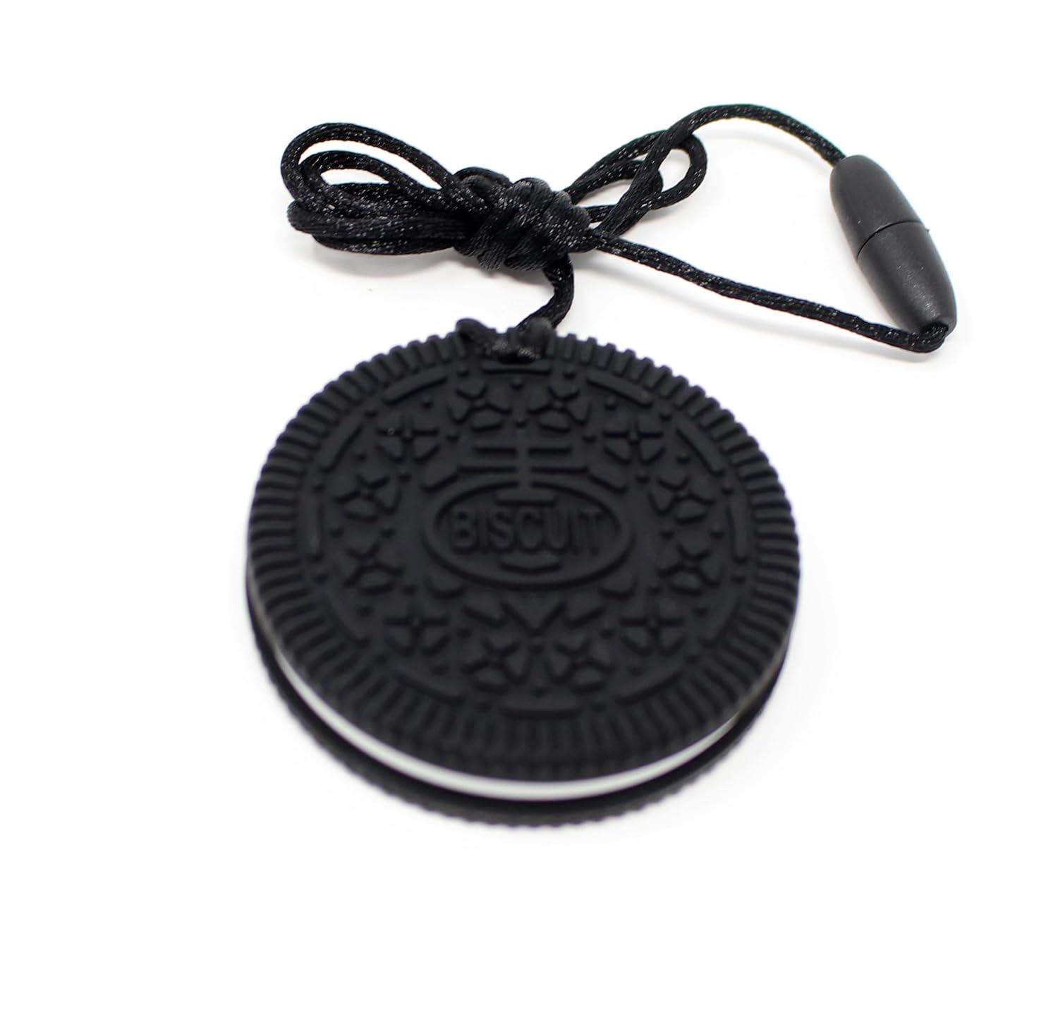 Mordedor de Silicona para Bebés Forma de Galleta Chocolate Negro y Nata