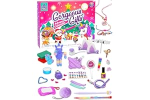 PURPLE LADYBUG 2025 Advent Calendar for Girls Ages 6+, 24-Day Kids Christmas Countdown Kit - Includes Holiday Toys, Jewelry, Fidget, Makeup, DIY Crafts, Accessories for Tween
