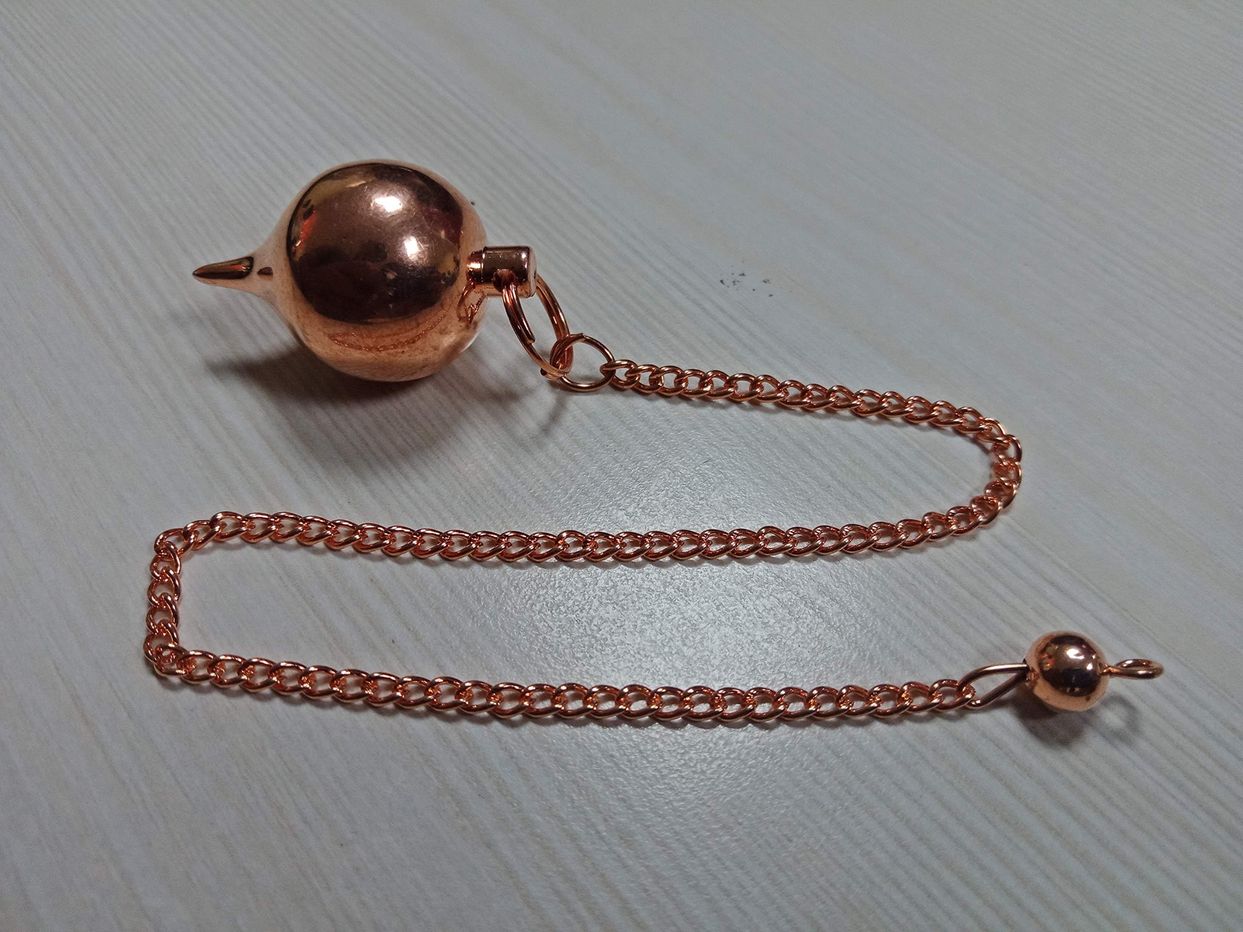 Round Copper Metal Pendulum Healing Dowsing Metaphysical Spiritual Reiki Divination