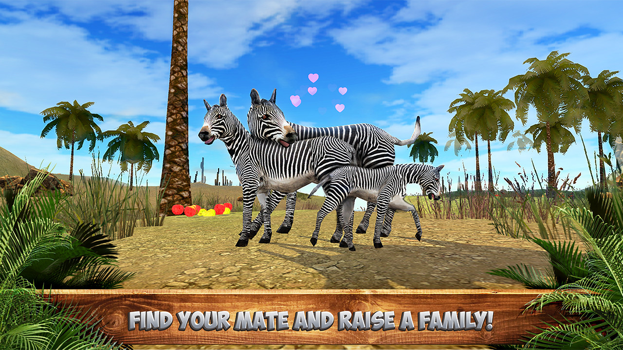 Zebra Simulator 3D Wild Life Horse Fighting Game Ultimate Animal Dash Surviving Game Amazon