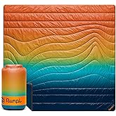 Rumpl Original Puffy Blanket - Warm Puffy Camping Blanket, 100% Recycled Polyester Insulation, Lightweight, Packable, Water-Resistant, Outdoor Puffer Blanket, 84"x80", Baja Fade