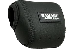 Savage Angler Casting Reel Cover, Baitcast Reel Cover, Neoprene Baitcast Reel Sleeve, Fishing Reel Case, Reel Pouch, Fits 50, 80, 100, 150, 200 Series