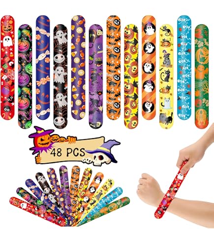 Lot De 132 Cadeaux D’Halloween Pour Enfants – Bracelets, Masques, Sacs, Autocollants – Décoration Fête Anniversaire