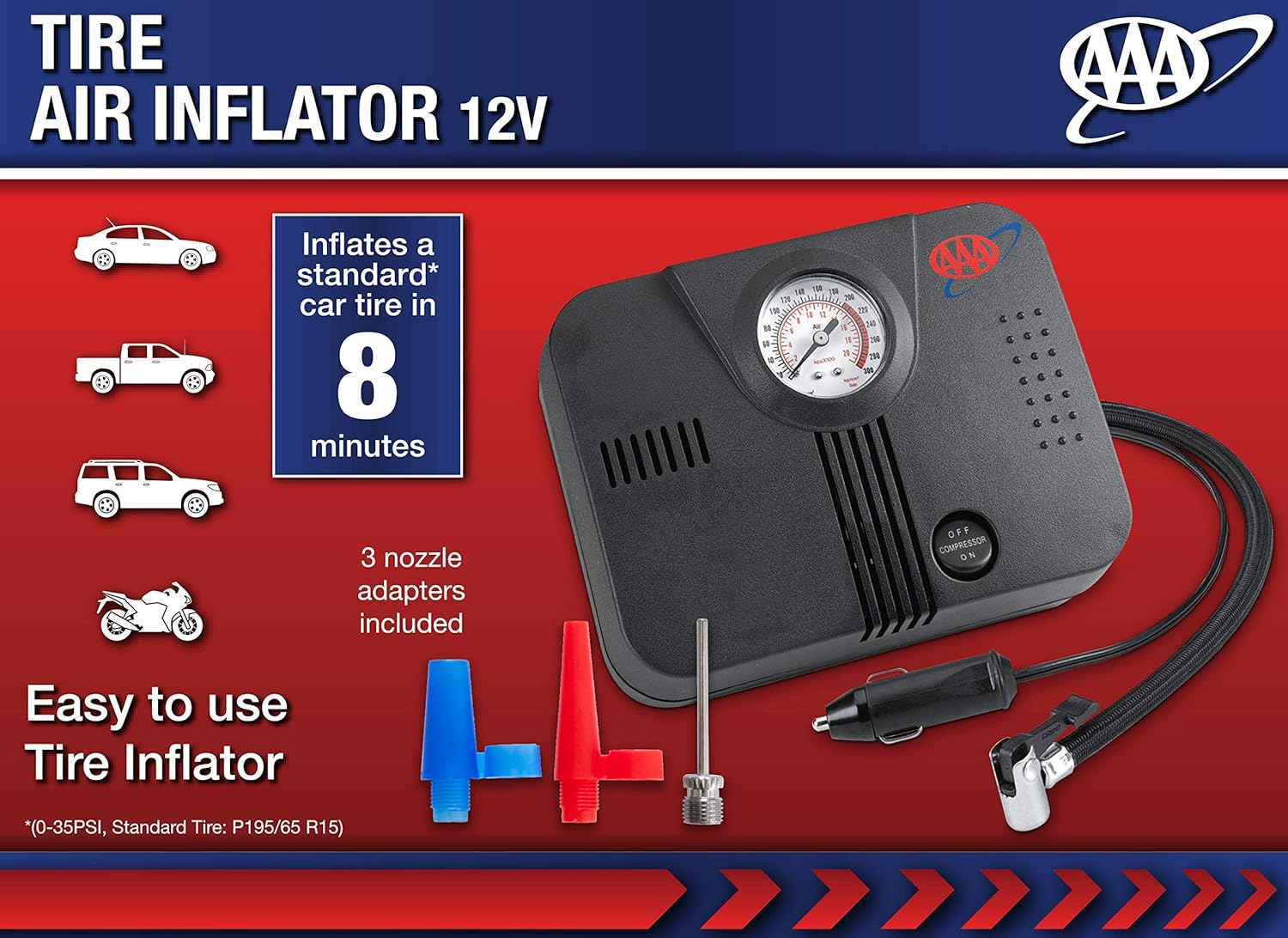 Lifeline AAA 300 PSI 12 Volt DC Air Compressor: Automotive