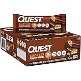 Quest Nutrition Protein Bar, Peanutty Caramel Flavor, 15g Protein, 2g Sugar, Low Sugar, Gluten Free, 12 Count