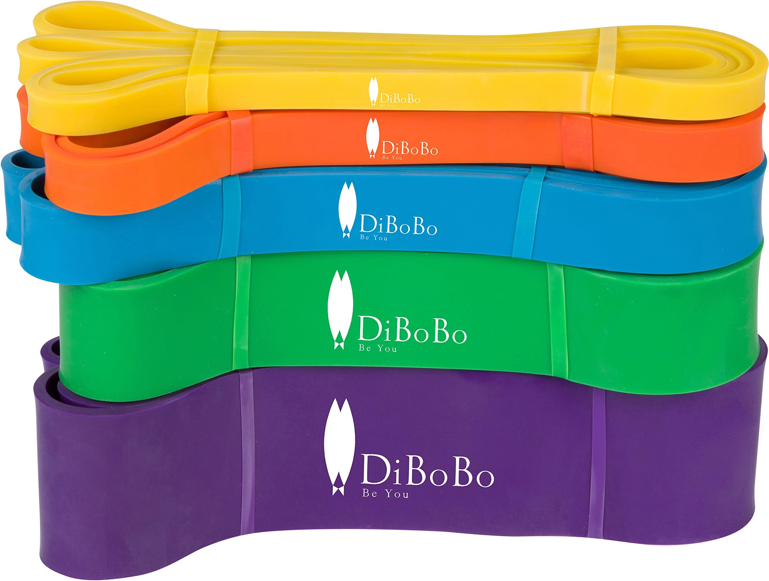 DiBoBo Heavy-Duty Workout Loop Resistance Bands for Men and Women – Muscle Toning, Strength Training and Yoga Fitness at Gym or Home