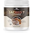 Sacred 7 Mushroom Extract Powder - USDA Organic - Lion's Mane, Reishi, Cordyceps, Maitake, Shiitake, Turkey Tail, Chaga - Sup