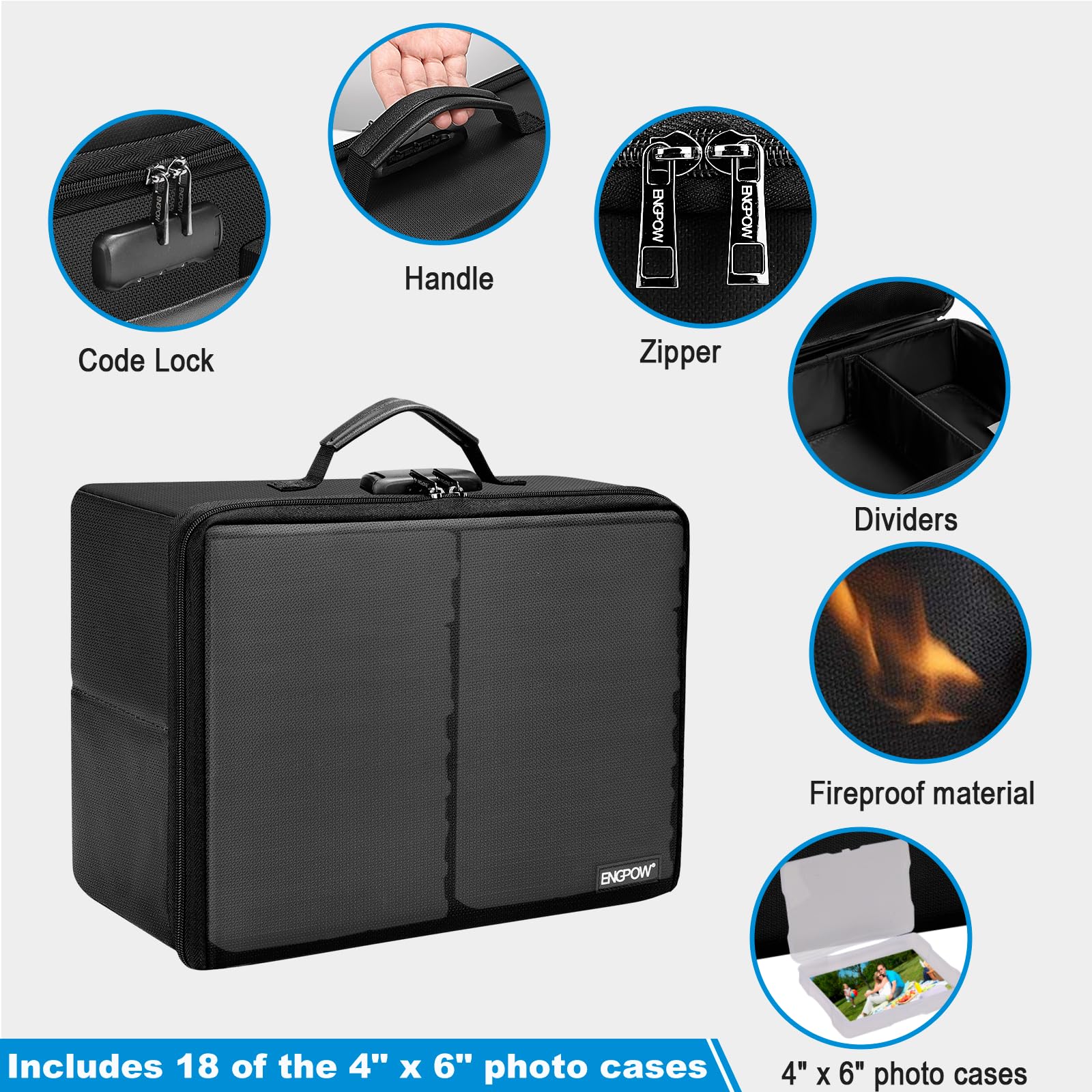 ENGPOW Photo Storage Box with 18 Inner 4