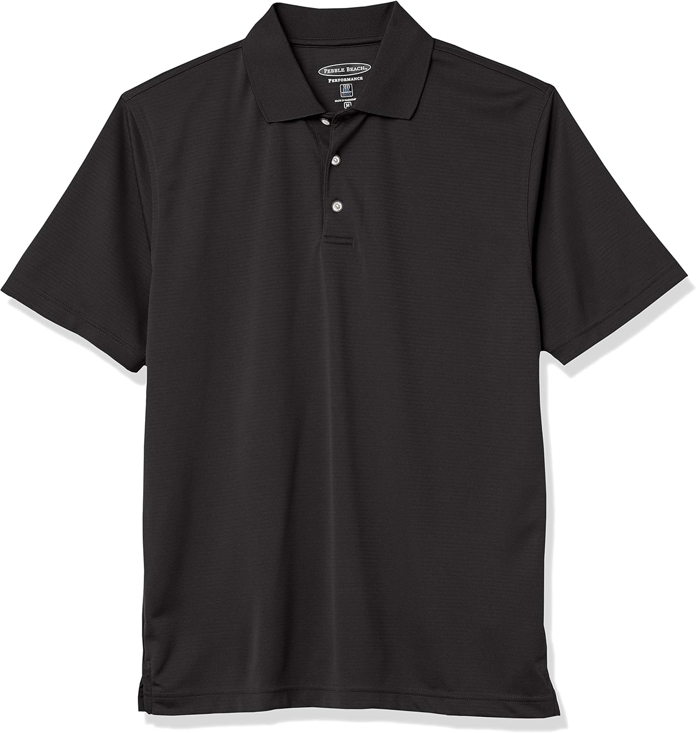 PEBBLE BEACH Men's Golf Polo Shirt with Short Sleeve and Horizontal