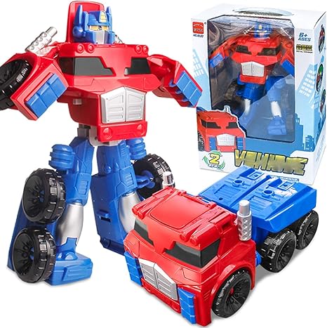 Amazon Co Jp トランスフォーマー オートボット 変身玩具車 2 In 1変形車 トラック玩具オプティマスプライム3 4 56歳の男の子の女の子 ホーム キッチン