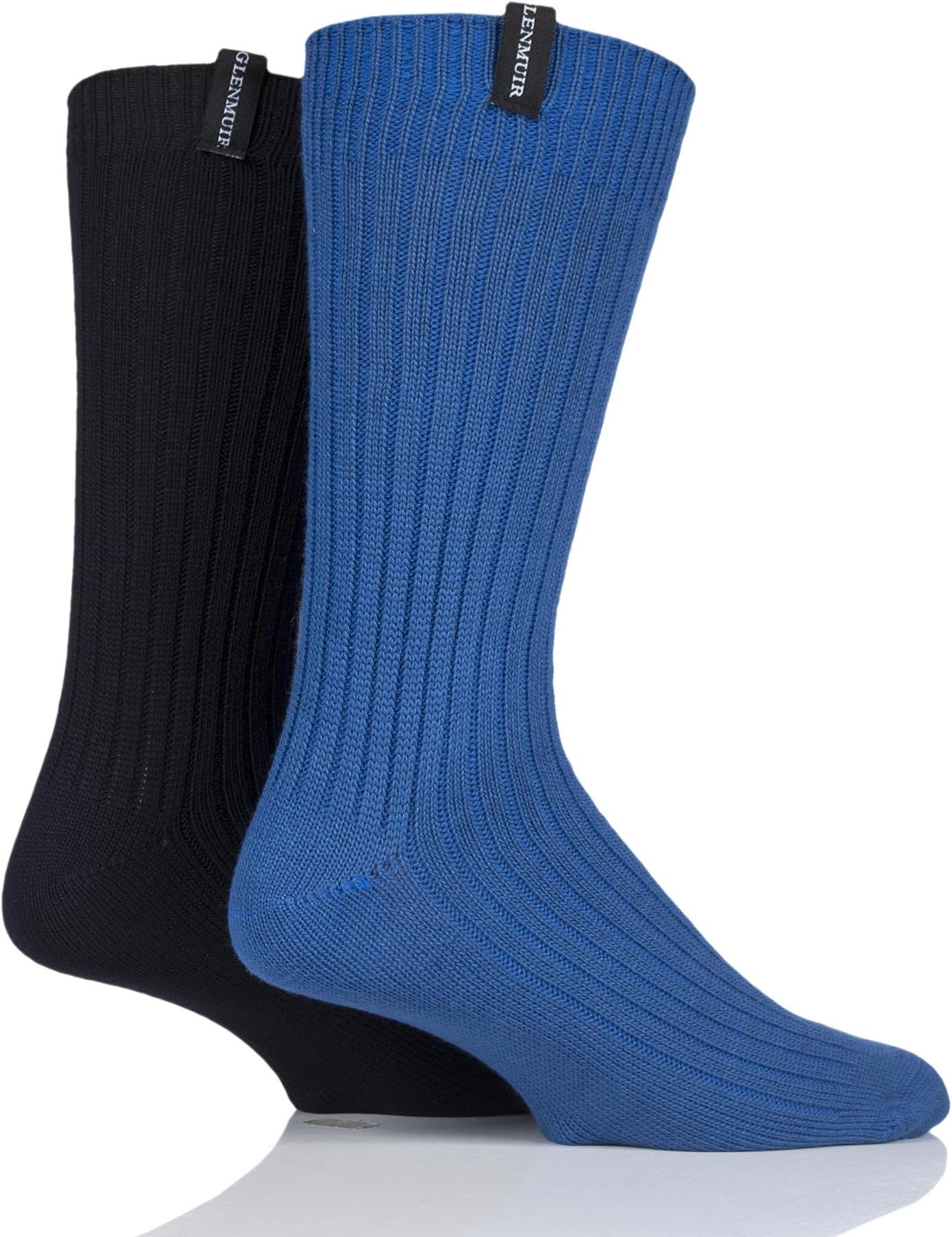 Glenmuir Men E5100 Lightweight Ribbed Bamboo Boot Socks Pack of 2