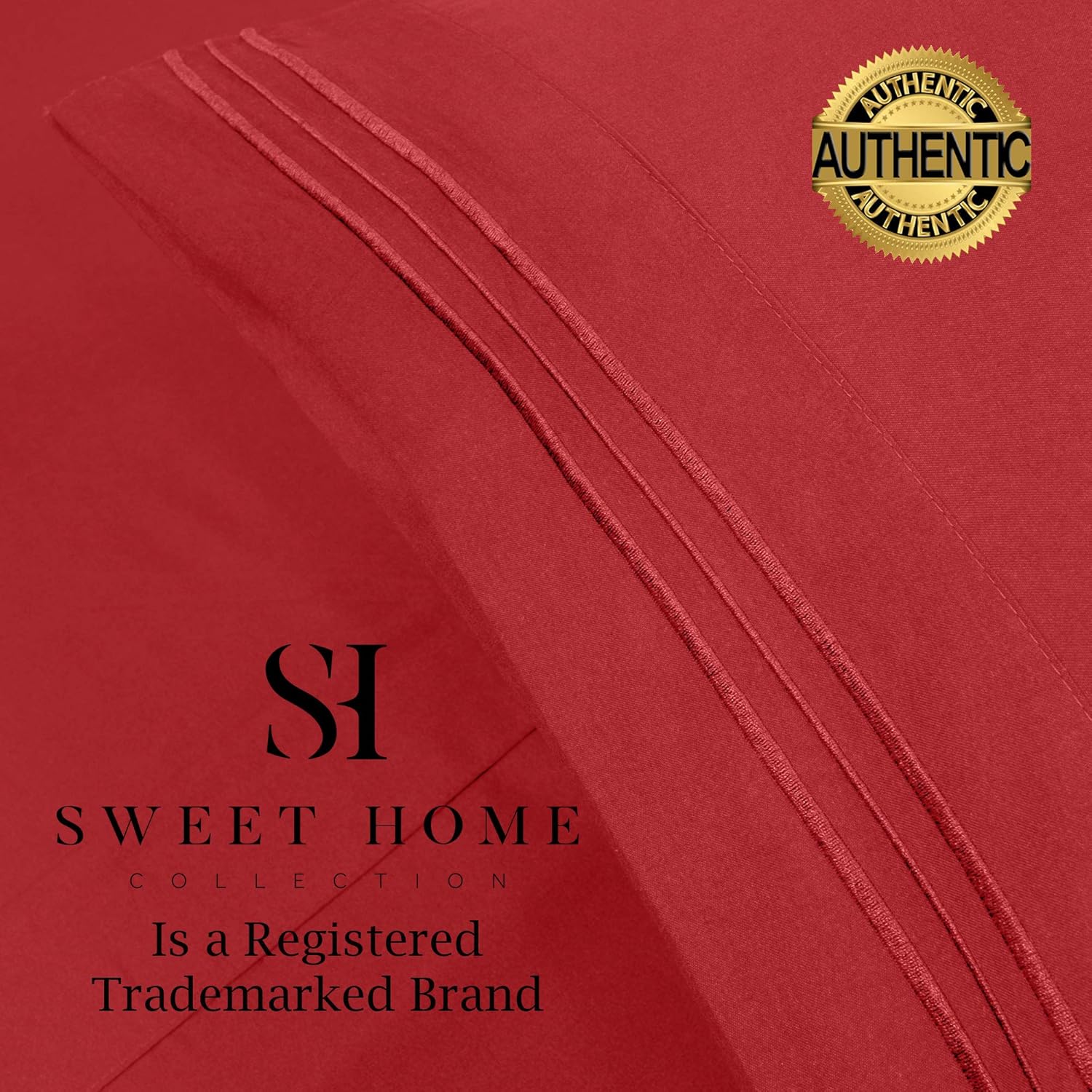 1500 Supreme Collection Extra Soft Twin Sheets Set, Red - Luxury Bed Sheets Set with Deep Pocket Wrinkle Free Hypoallergenic Bedding, Over 40 Colors, Twin Size, Red: Home & Kitchen