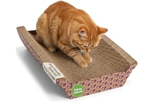 SmartyKat Super Scratcher Chaise Corrugated Cat Scratcher, Catnip Infusion Technology - Brown, One Size