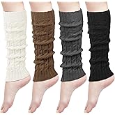 Loritta Womens Leg Warmers Winter Warm Knit Long Boot Socks Slouch Knee High 80s for Party