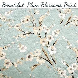 Cozy Line Home Fashions Aqua Teal Turquoise Floral