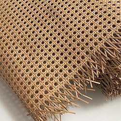 Plastic Rattan Cane Webbing 16"×40", Coffee Color