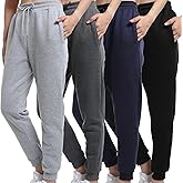 Chicingyou 4 Pack Sweatpants Women Joggers Sweat Pants for Womens Fleece Sweatpants with Pockets Drawstring for Running Yoga