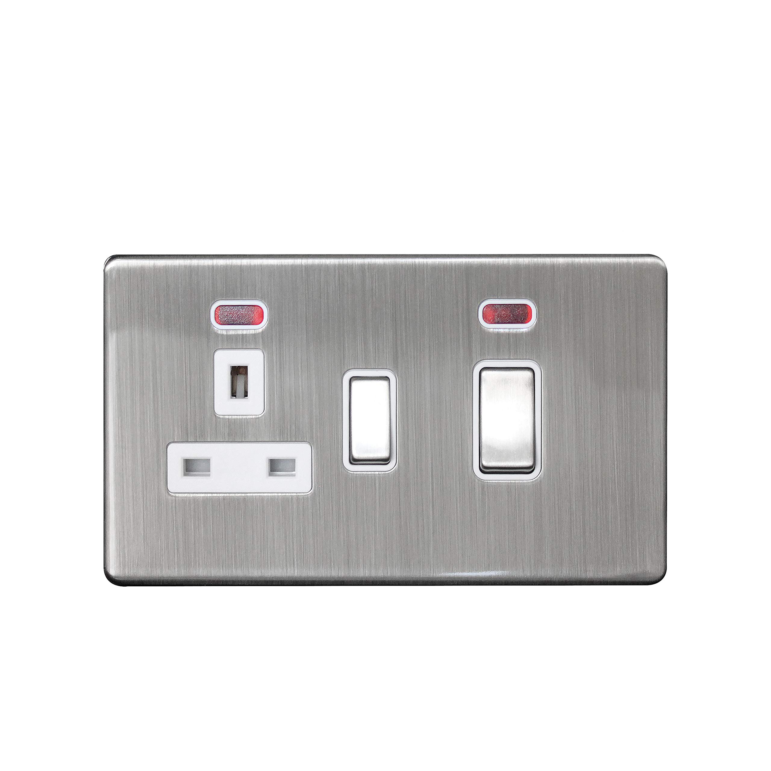 Arlec Ss Metal Scwless 45 A Cooker Control Neon