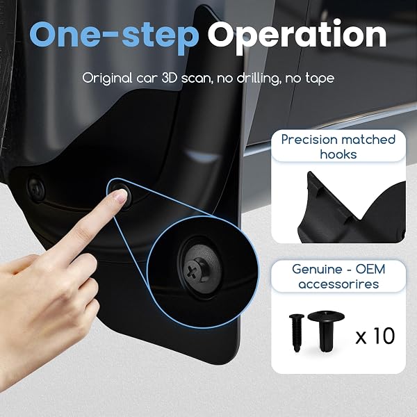 2025 NEW TESLA MODEL Y JUNIPER MUD FLAPS, 4 PCS UPGRADED ALL WEATHER MUD GUARD, NO TAPE, NO DRILLING TIRE PROTECTOR PAINT MUDFLAPS, TESLA EXTERIOR ACCESSORIES COMPATIBLE WITH REFRESH MODEL Y 2025-2026