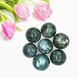 Amazing Gemstone Moss Agate Crystal Ball