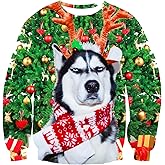 RAISEVERN Christmas Sweatshirt for Men Women Funny Pullover Xmas Top