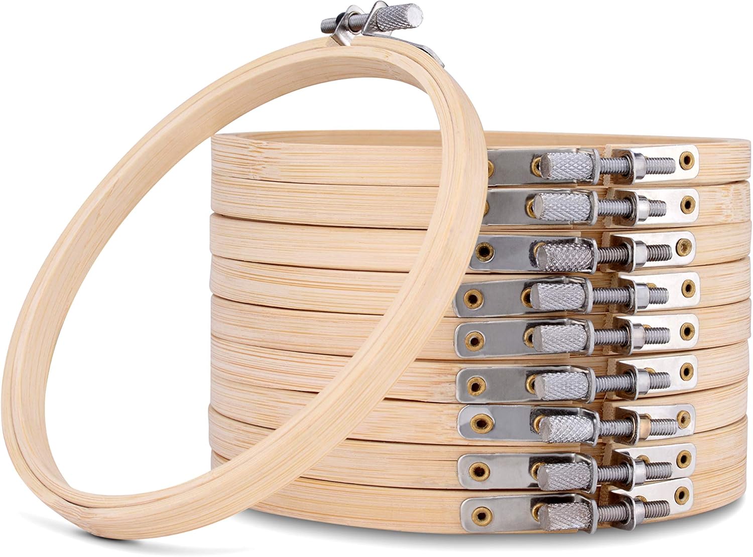 5 inch Round Wooden Embroidery Hoops Bulk Wholesale 72 Pieces Hoops