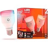LIFX color, A19 1100 lumens, Wi-Fi Smart LED Light Bulb, Billions of colors and Whites, No bridge required, Works with Alexa,