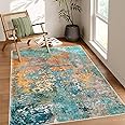 Lahome Modern Abstract Area Rugs 5x7, Large Washable Rugs for Living Room Soft Rugs for Bedroom, Colorful Non Slip Indoor Floor Throw Carpet for Apartment Bathroom Dining Room Hardwood Floor