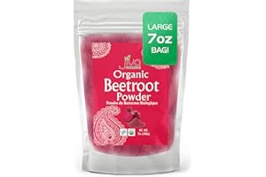 Jiva Organics Beet Root Powder 7 Oz Bag - for Baking & Smoothies - Pure & Natural, Non-GMO, Vegan