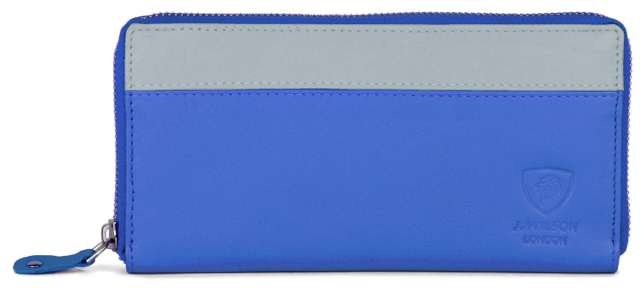 J. Wilson London Ladies RFID Protection Real Leather Purse Card Women Wallet Zip Coin Pocket