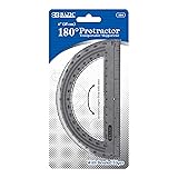 BAZIC Protractor Semicircular 6 Inch 180