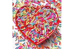 EHOPE 50g Fake Sprinkles Resin Sprinkles Fake Candy Sprinkles Clay Sprinkles Polymer Sprinkles Polymer Clay Slices for Nail Art DIY Crafts Cake Phone Case(21-Colorful Sugar）