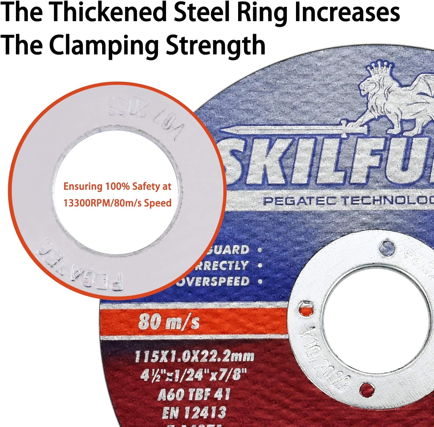 SKILFUL Cut Off Wheels 25 Packs, Cutting Wheels 4-1/2 inch Ultra-Thin Metal/Stainless Steel Cutting Disc Cutting Metal, Aluminum, Wood, PVC, ABS, Stone for Angle Grinder: Industrial & Scientific