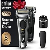 Braun Series 9 PRO+ Electric Razor for Men, 5 Pro Shave Elements & Precision Long Hair Trimmer, 6in1 SmartCare Center, Wet & Dry Electric Shaver for Smooth Skin with 60min Battery Runtime, 9567cc