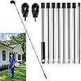 LrqzHsyl Gutter Cleaning Tools from The Ground - 10.5FT Adjustable Cleaner & Brush, No Ladder Needed | Rain Gutter Cleaning Tool Makes it Easy to Clean Leaves, Branches and Debris from Gutters