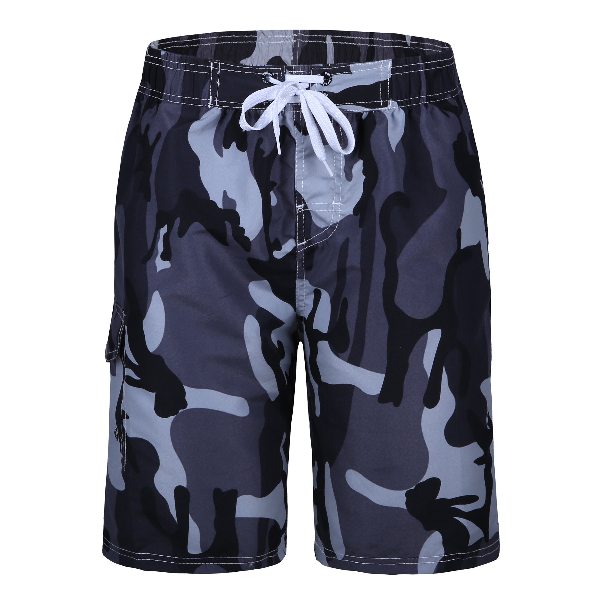 Men\'s Swim Trunks Quick Dry Camo Board Shorts Daily Beach Shorts with Pockets